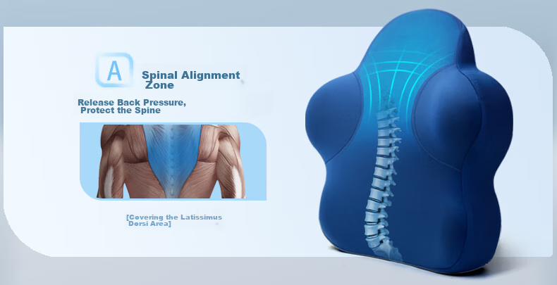 Back2 Lumbar Support Cushion for Office, Ergonomic Back Pillow, Long-Sitting Aid, Car Seat Cushion, Waist Pillow 17