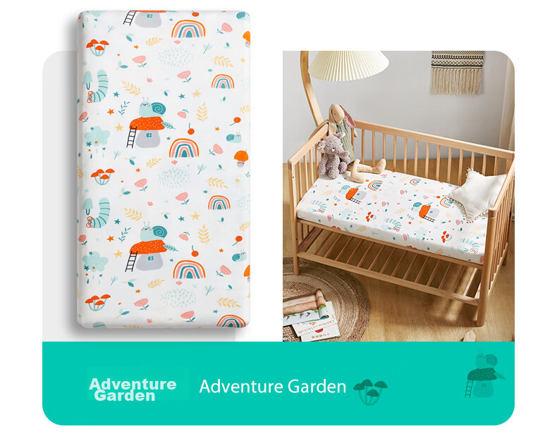 KUB Baby Crib Sheet, Pure Cotton Breathable, Infant Bed Cover, Non-Slip Class A Baby Bed Sheet - Hani Xiaoxiang 65cm 14