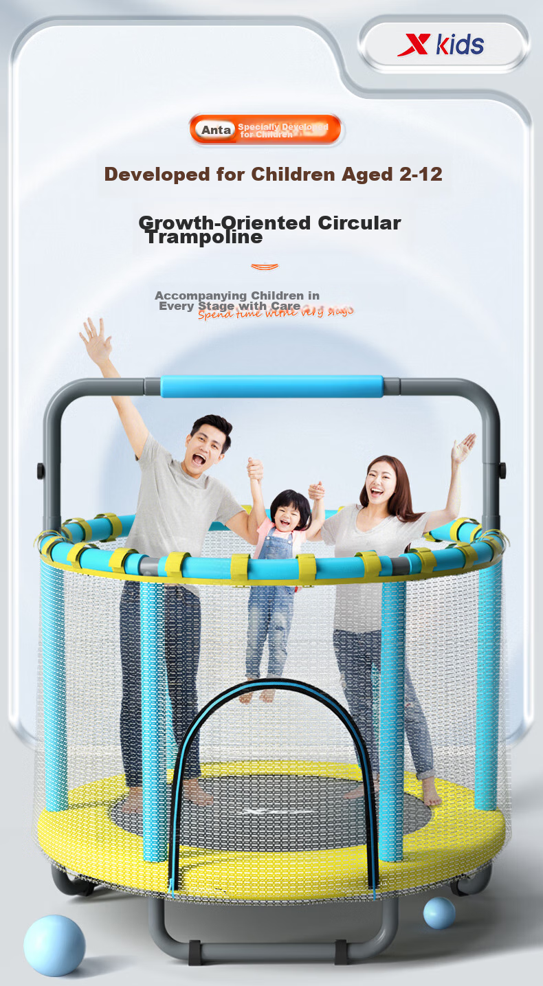 XTEP Trampoline for Children And Adults, Indoor Single Bar Bouncy Jumping Device, Exercise Equipment for Ages 3-10, Home Use 11
