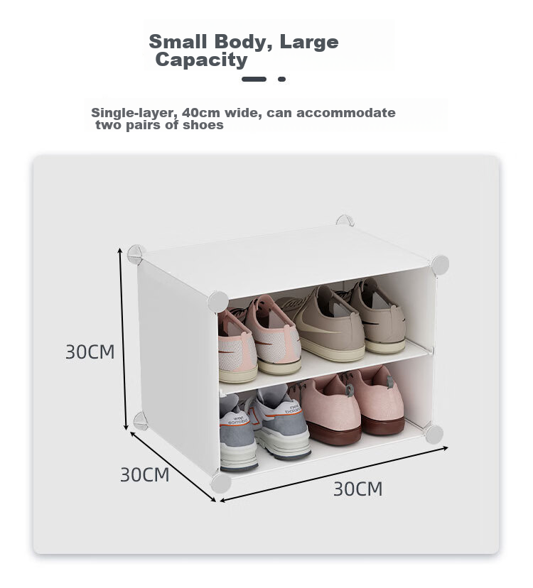 Anerya Simple Shoe Cabinet, Entryway Shoe Rack, Multi-Layer Dustproof Hallway Storage, Plastic Assembly 6