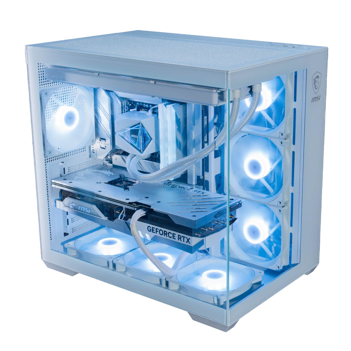MSI Chiebao PLUS White Case Supports ATX Motherboard (360mm Radiator Support/Back-Mounted Motherboard/Sea View Room/Left And Right Compartments/Supports 5090)