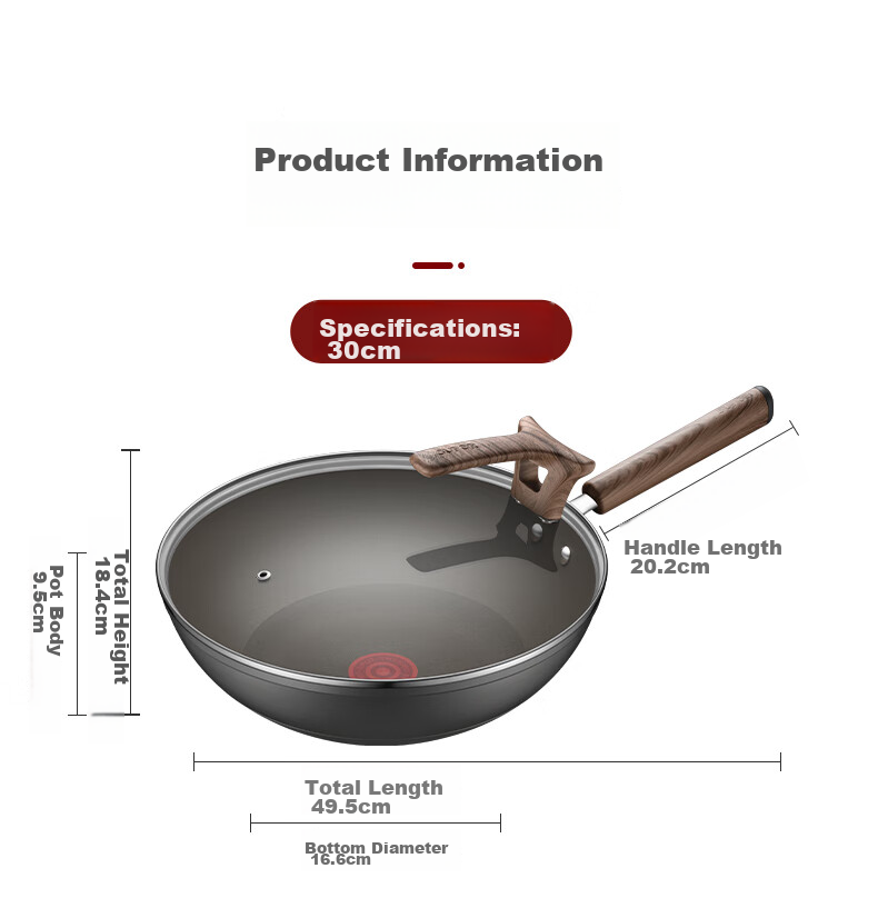 SUPOR Wok, Non-Stick Pan with Low Smoke, Oil-Saving Frying Pan, 32cm Stir-Fry Pan, Compatible with Induction Cookers, EC32AHP01 18