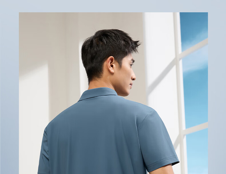 361° Men's Short Sleeve T-Shirt Spring Summer Polo Shirt Sportswear Fitness Loose Ice Silk Sun Protection 652524103D-6 54