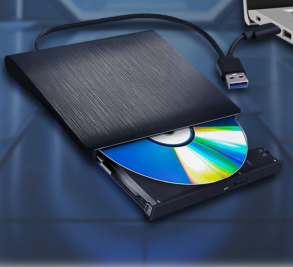 Tengfei USB External Optical Drive Type-C External DVD Burner DVD Copy Portable CD/DVD Drive Compatible with Laptop and Desktop 2
