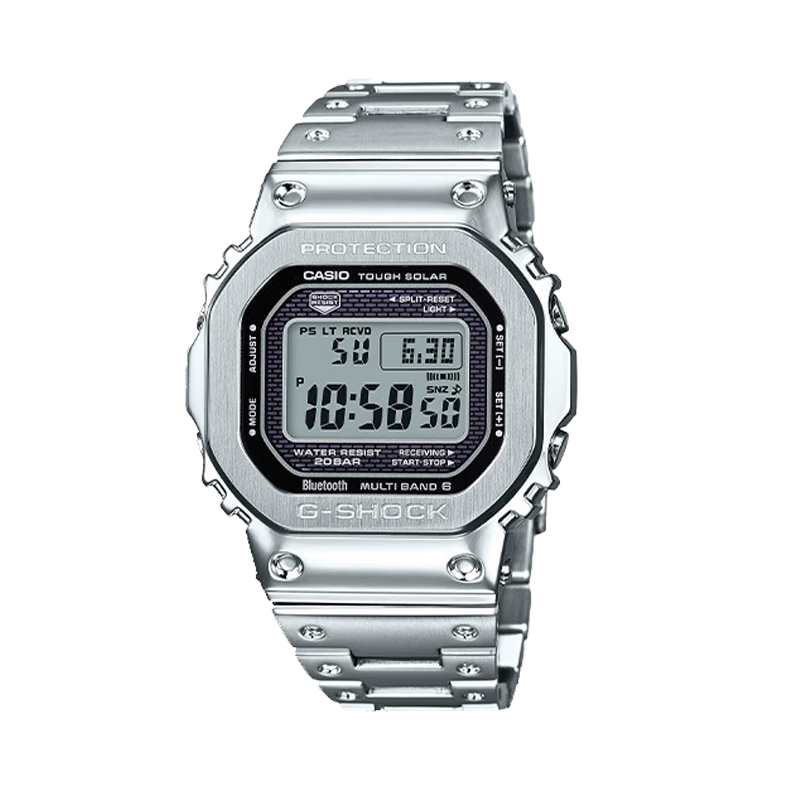 Casio Men's Watch, G-SHOCK Classic Small Square Small Silver Block Smart Digital Watch, Gift for Boyfriend, GMW-B5000D