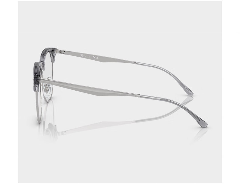RayBan Optical Frame, Square Black Frame, Semi-Rimless Myopia Glasses Frame, 0RX7318D 8326 Gift 18