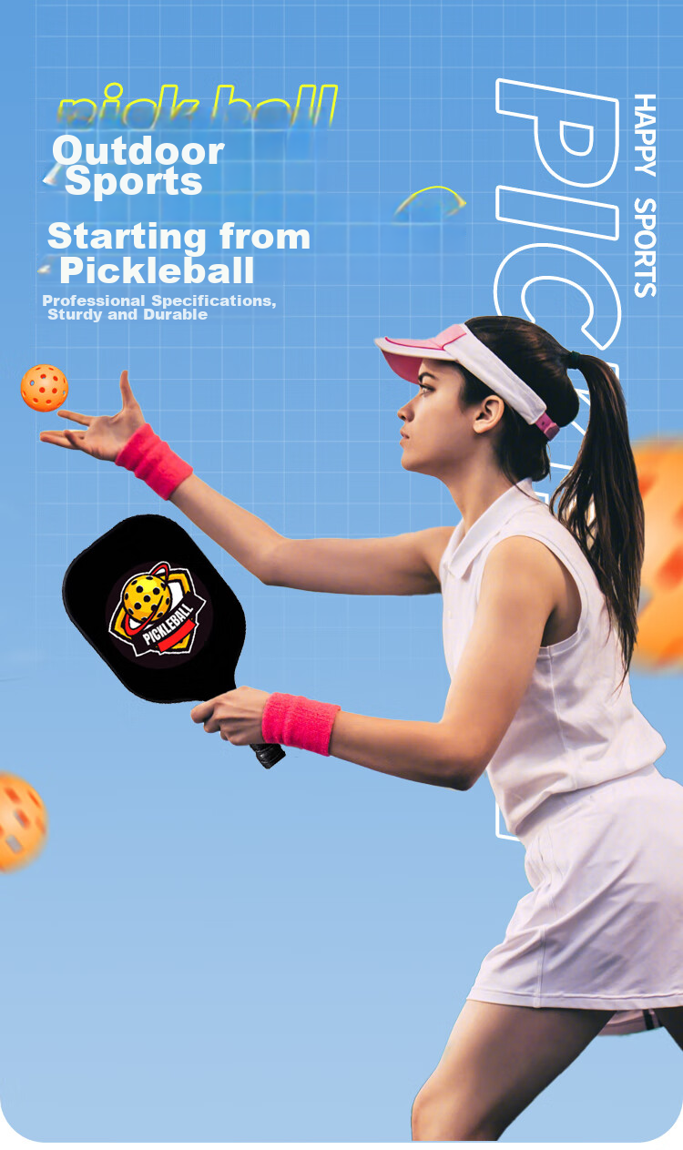 FEIHENG Pickleball Paddle Set, Carbon Fiber Ultra-Light, Two-Piece Set, Black And Yellow Color 1