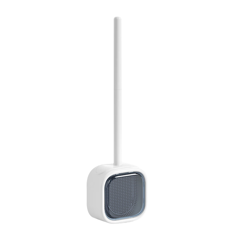 Cigeman Toilet Brush Set with Silicone Head, No Drilling Required, Long Handle Bathroom Toilet Brush, No Dead Angle Cleaning Tool