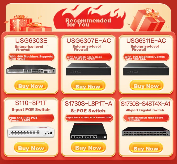 HUAWEI AR611E-S Enterprise-Grade Router Dual-Core 1*GE Combo WAN Port + 4*GE LAN Ports with Machine Capacity for up to 250 Devices Rack-Mountable PC Secure Router Networking 8