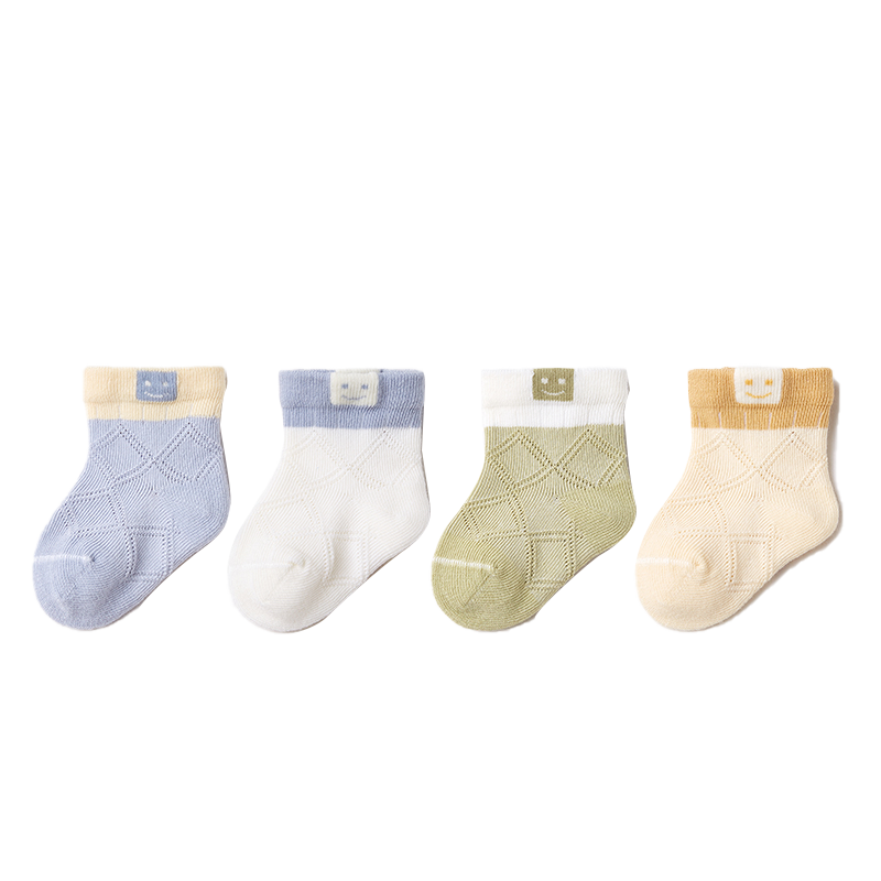 Niduoxiong Children's Socks, Newborn Baby Socks, Spring And Autumn Cotton Socks, Class 10A, for 0-3 Months Newborns, Seamless Baby Socks