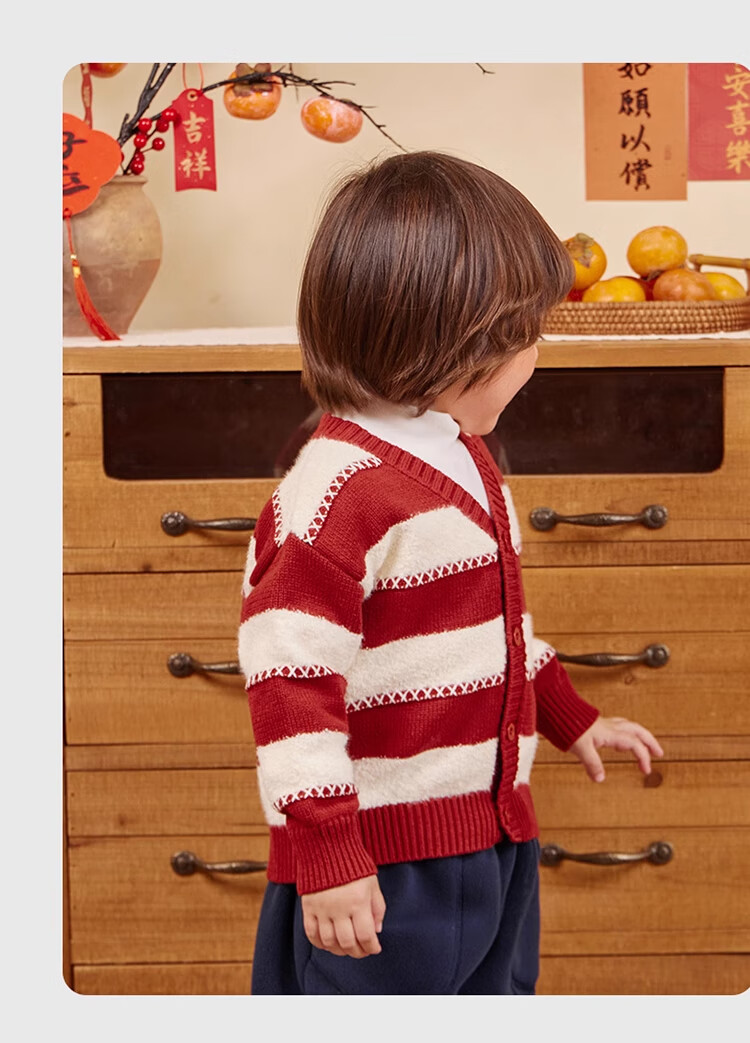 Ciciibear [Antibacterial, Anti-Static, Anti-Pilling] Baby Cardigan Sweater, New Year Winter Style, Thickened Warm Clothing, Boys' Outerwear 23