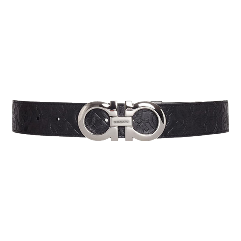 Ferragamo Men's Reversible Adjustable Gancini Belt 0724127_C_100 Gift for Boyfriend