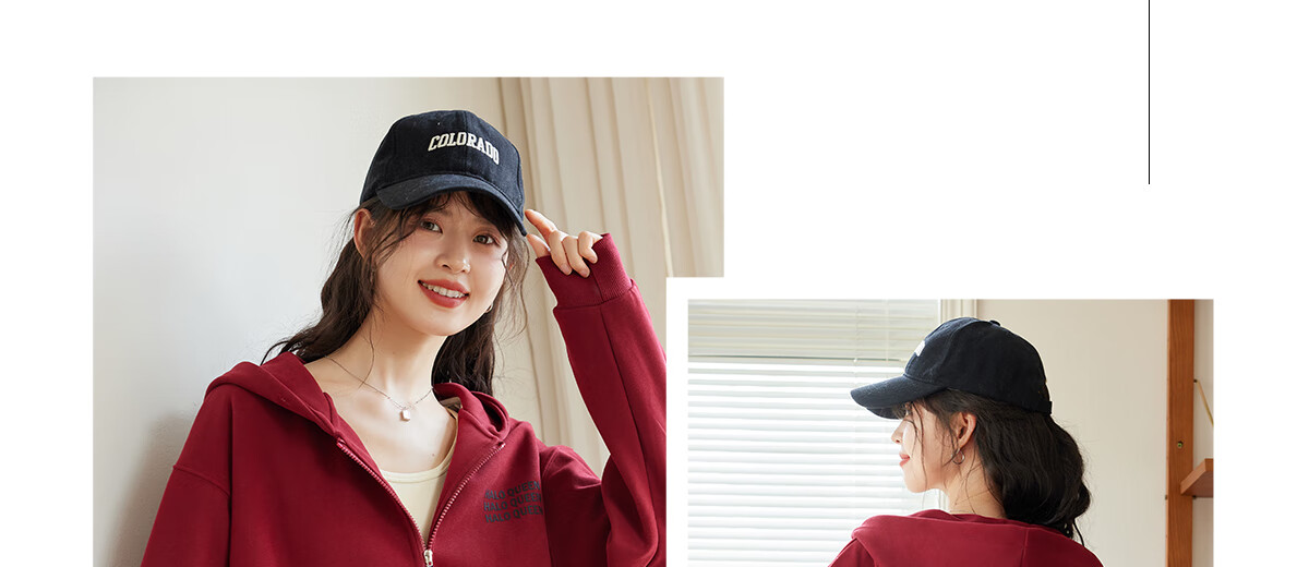 Halo Queen Women's Hoodie Jacket, Zip-Up Sweatshirt, New Year Red Outfit Top H143U1004 3