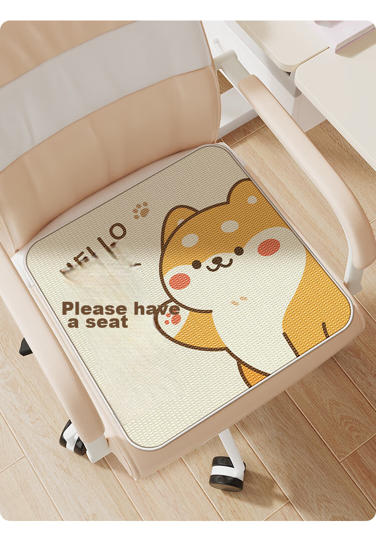 Manshuo All-Season Breathable Seat Cushion for Office, Long-Sitting Butt Pad Chair Mat, Chai Chai 45*45cm 3