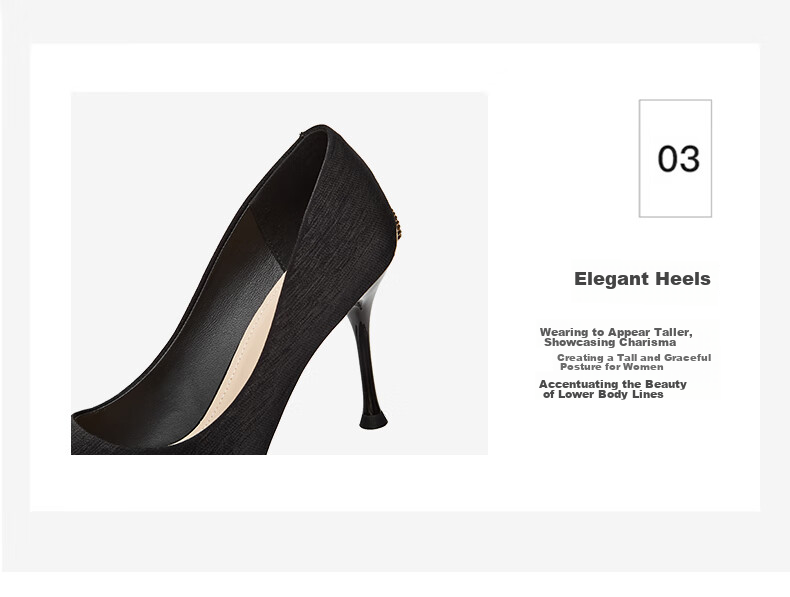 DAPHNE Women's High Heels, Black Pointed Toe Stilettos, Elegant Pumps, Professional Work Shoes, Height-Increasing Shallow Mouth Women's Shoes 4622101063 Black 36 5