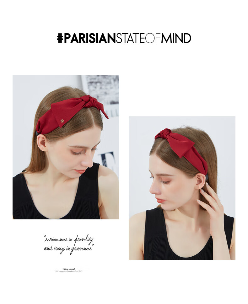 ELLE Playful And Cute Headband with New Bow Design, Elegant And Luxurious Feel, Mid-Autumn Festival Gift for Girlfriend 13