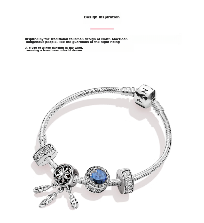 Pandora Dreamy Blue Bracelet Set, Exquisite High-End Design Birthday Gift for Girlfriend 2