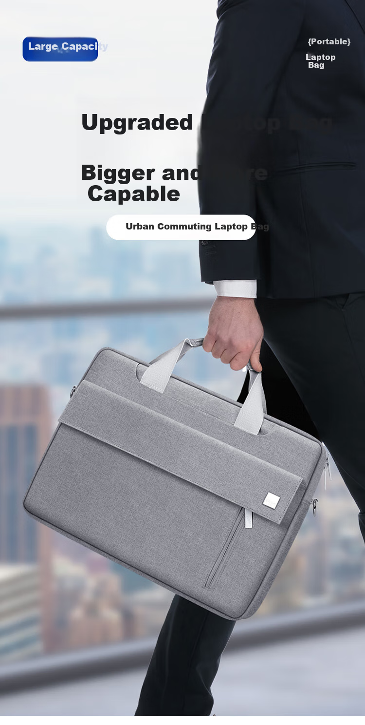 Biyoumei Laptop Bag Compatible with Lenovo, Huawei, Apple, Thickened Large Capacity Notebook Handbag Style 14-Inch Shoulder Bag 1