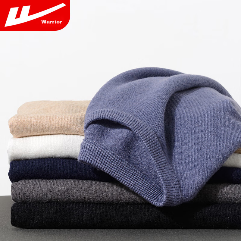 Warrior Sweater for Men, Autumn And Winter Fashion Round Neck Knit Sweater, Warm Men's Clothing Top Undershirt