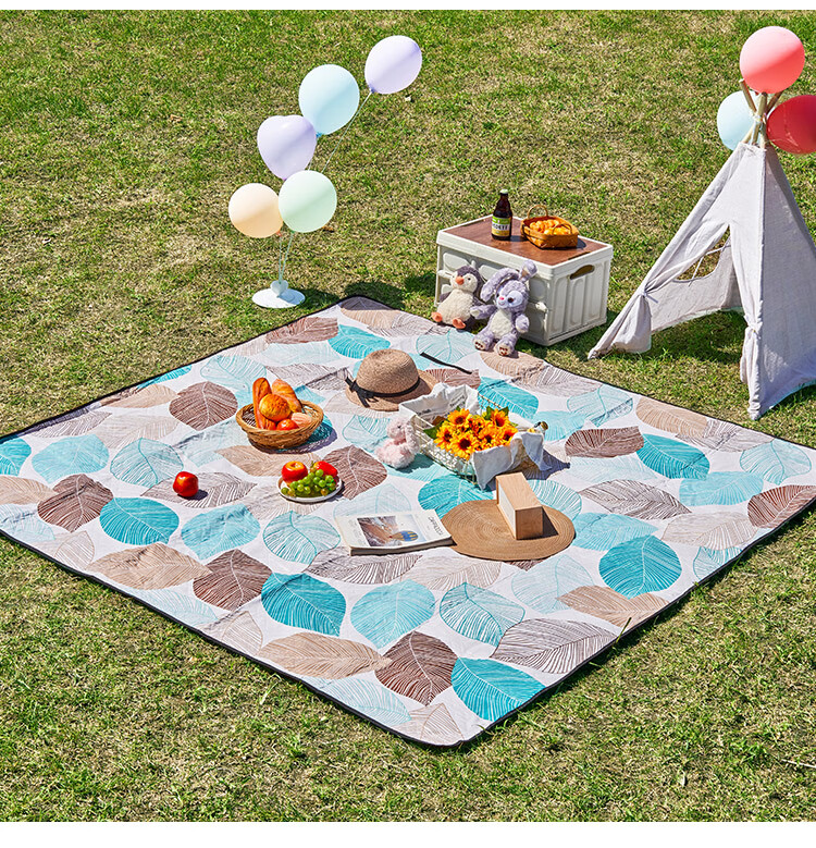 WhitePeak Ultrasonic Picnic Mat, Triple-Layer Thickened Moisture-Proof Mat, Park Leisure Mat, Large Area Suitable for Multiple People to Lie o 13