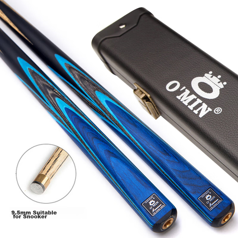 Aomi Snooker Cue, Small Tip, Black 8, Chinese Eight-Ball, Black Eight, 16-Color Medium Tip, Billiard Cue, Full-Length Cue, 9.5mm