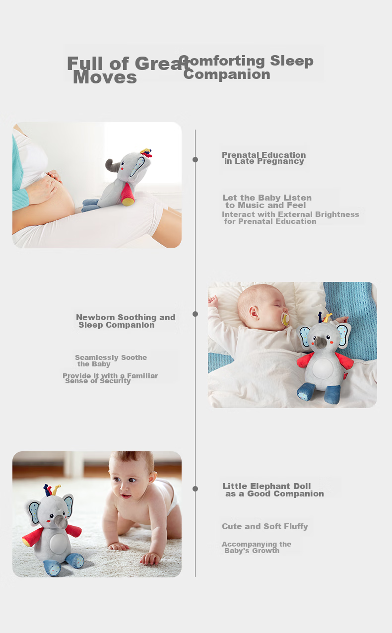Beienshi Baby Toys, Newborn Toys for 0-6 Months, Sleep Aid, Sound And Light Soothing Doll - Beileike Xiang WW03 2
