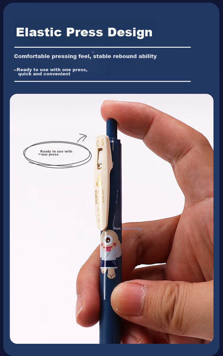 ZEBRA JJ15-JM Bophi Yexing Limited Edition Gel Pen, 0.5mm Retractable Bullet Tip, Signature Pen for Students' Journaling And Marking, Bordeaux Purple, Single Pe 6