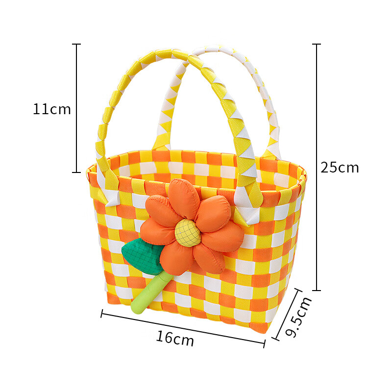 TaTanice Handbag Woven Bag, Mid-Autumn Festival Gift Birthday Storage Bag, Colorful Woven Basket Shopping Tote