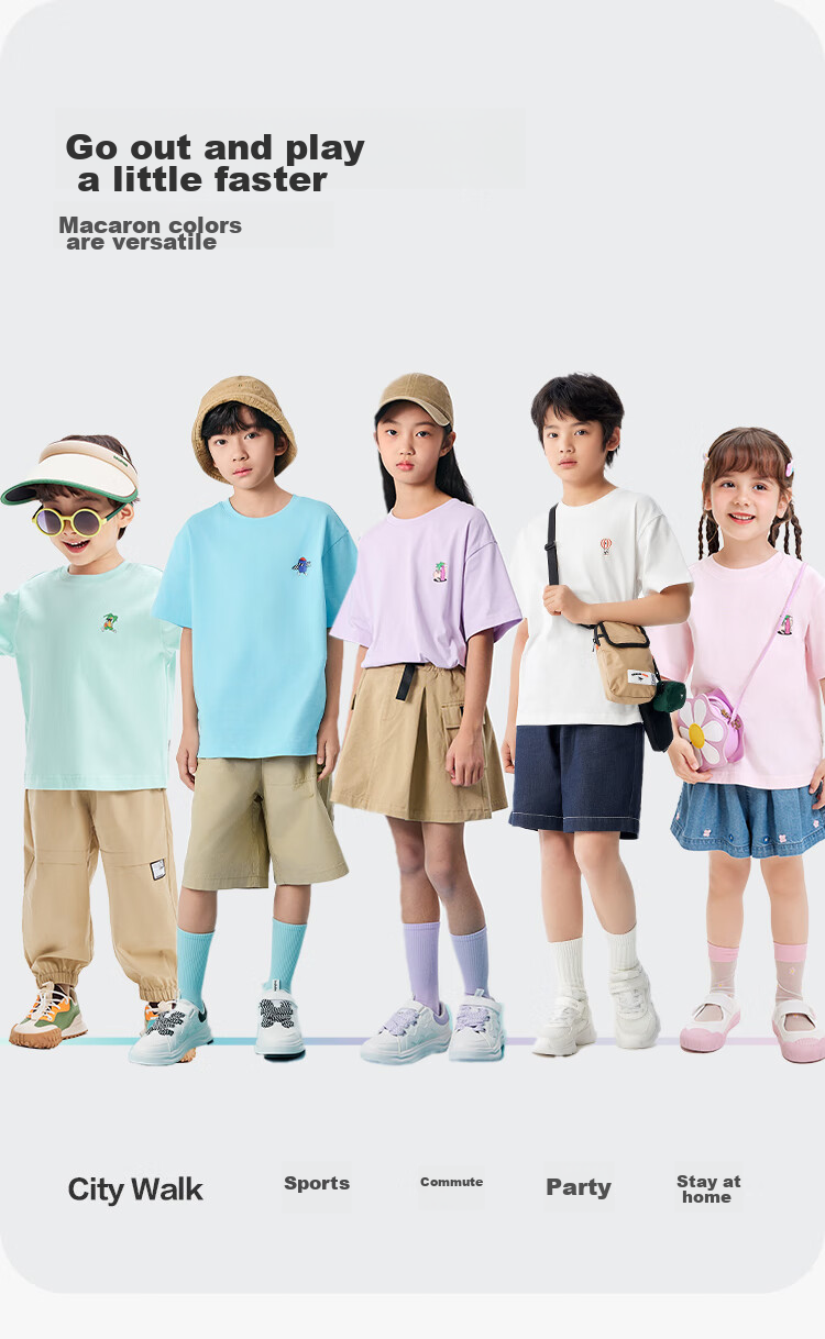 BALABALA Children's Clothing, Boys' T-Shirt Short Sleeve Summer Wear, Pure Cotton Girls' Top for Toddlers And Older Childre 1