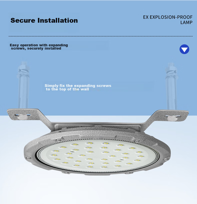 Xinya Explosion-Proof Light, LED Ceiling Light, IP65 Rated, Explosion-Proof Type for Factories And Warehouses, Gas Station Workshop Lighting, Explosion-Proof Floodlight, 50W 12