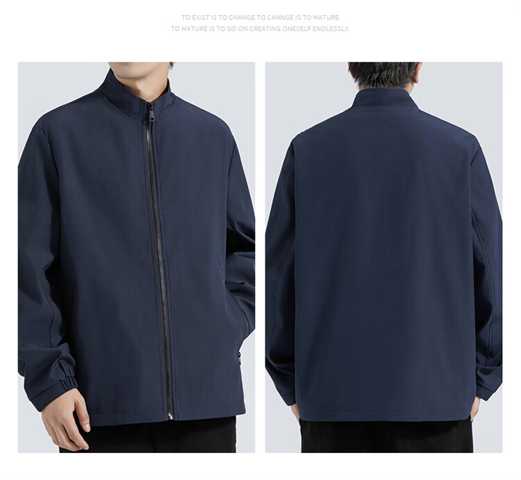 ROMON Men's Jacket, Spring And Autumn Business Casual Coat, Men's Outerwear for Work, Professional Attire, Black, XL 17