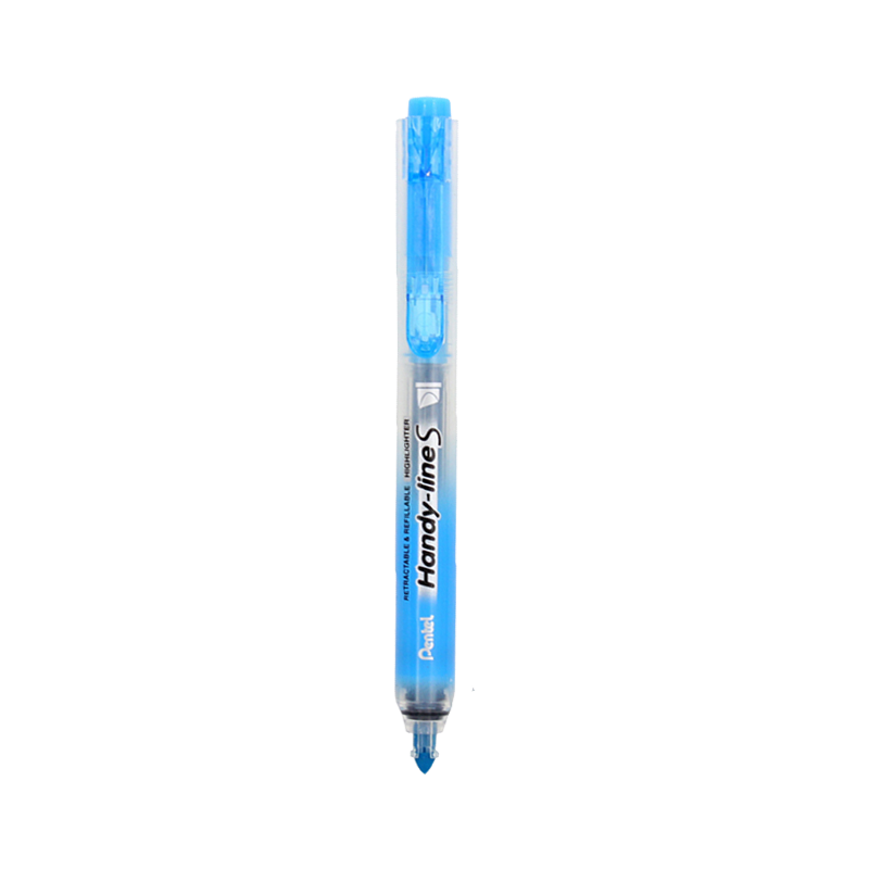 Pentel SXS15 Retractable Highlighter Pen, Journal Marker, Large Capacity Refillable Fluorescent Pen, 4.5mm, Sky Blue
