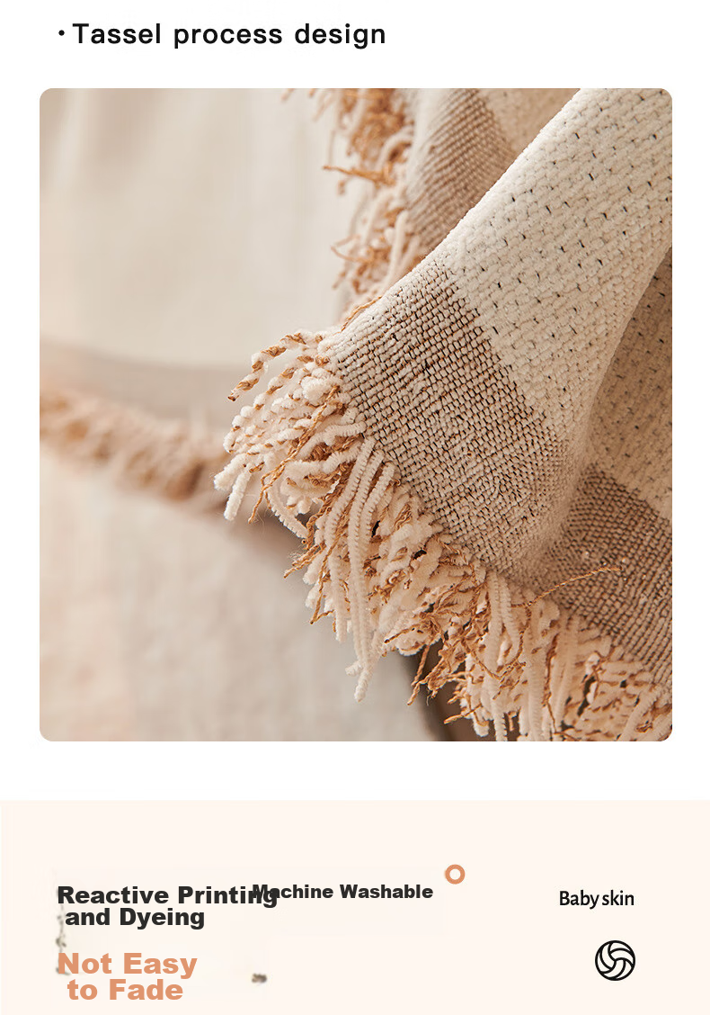 Mihua Sofa Cover, Full Coverage, Non-Slip, All-Season Use, Cat Scratch Resistant, Dustproof, Dream Beige, 180*230cm 7