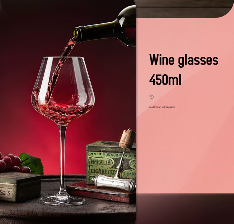 Myhobby Luxury High-End Crystal Glass Stemware Wine Glasses Set of Two for Home, Family Gatherings And Housewarming Gifts 2