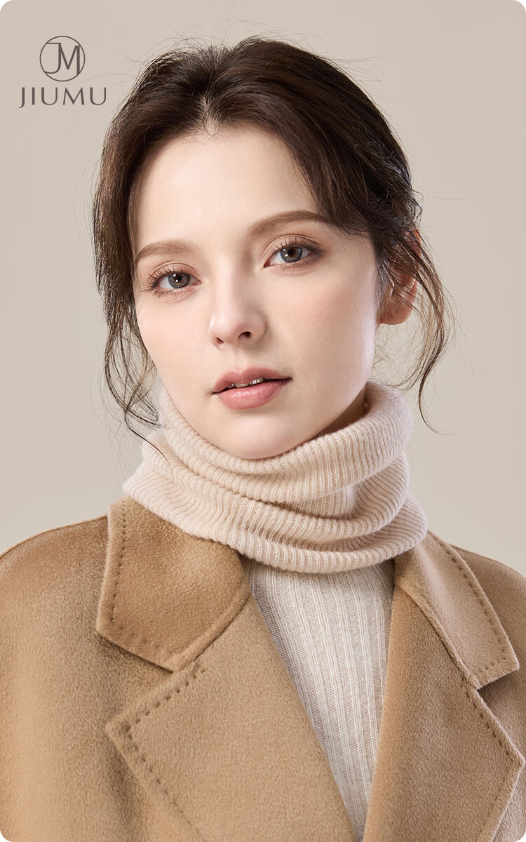 JIUMU Cashmere Warm Neck Gaiter for Women, Autumn And Winter Thickened Cold-Proof Neck Protector, Women's Neck Warmer, Winter Wool Scarf for Wome 1