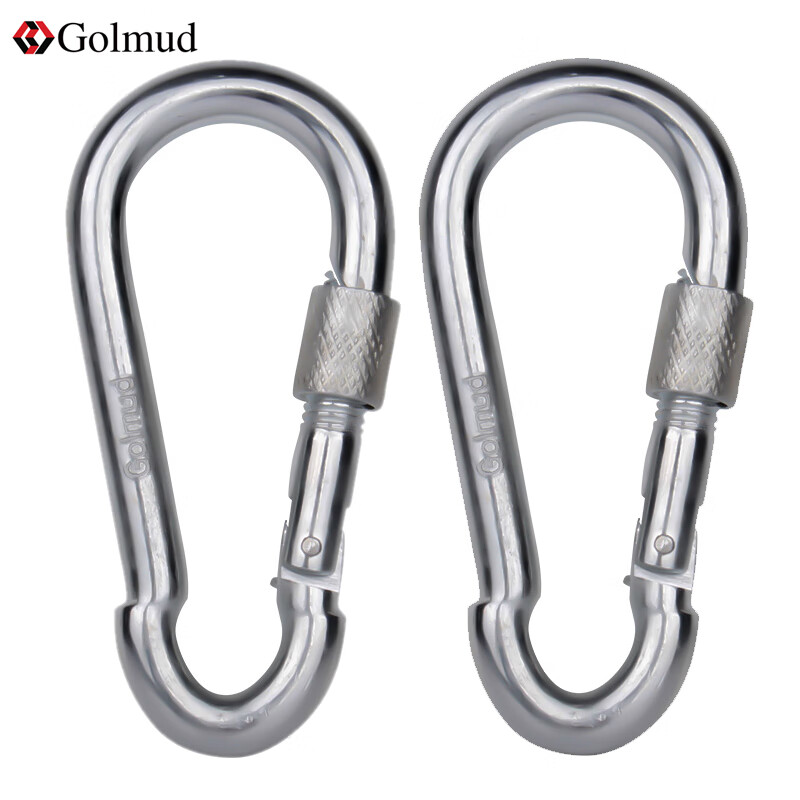 Germ Spring Snap Hook Safety Lock Climbing Carabiner Main Lock with Lock GM901 Safety Buckle 12cm 2pcs