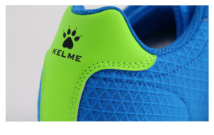 KELME Youth Soccer Shoes, Breathable Mesh, Velcro Strapless, TF Turf Studs, Student Football Boots, Orange/yellow, Size 32 26