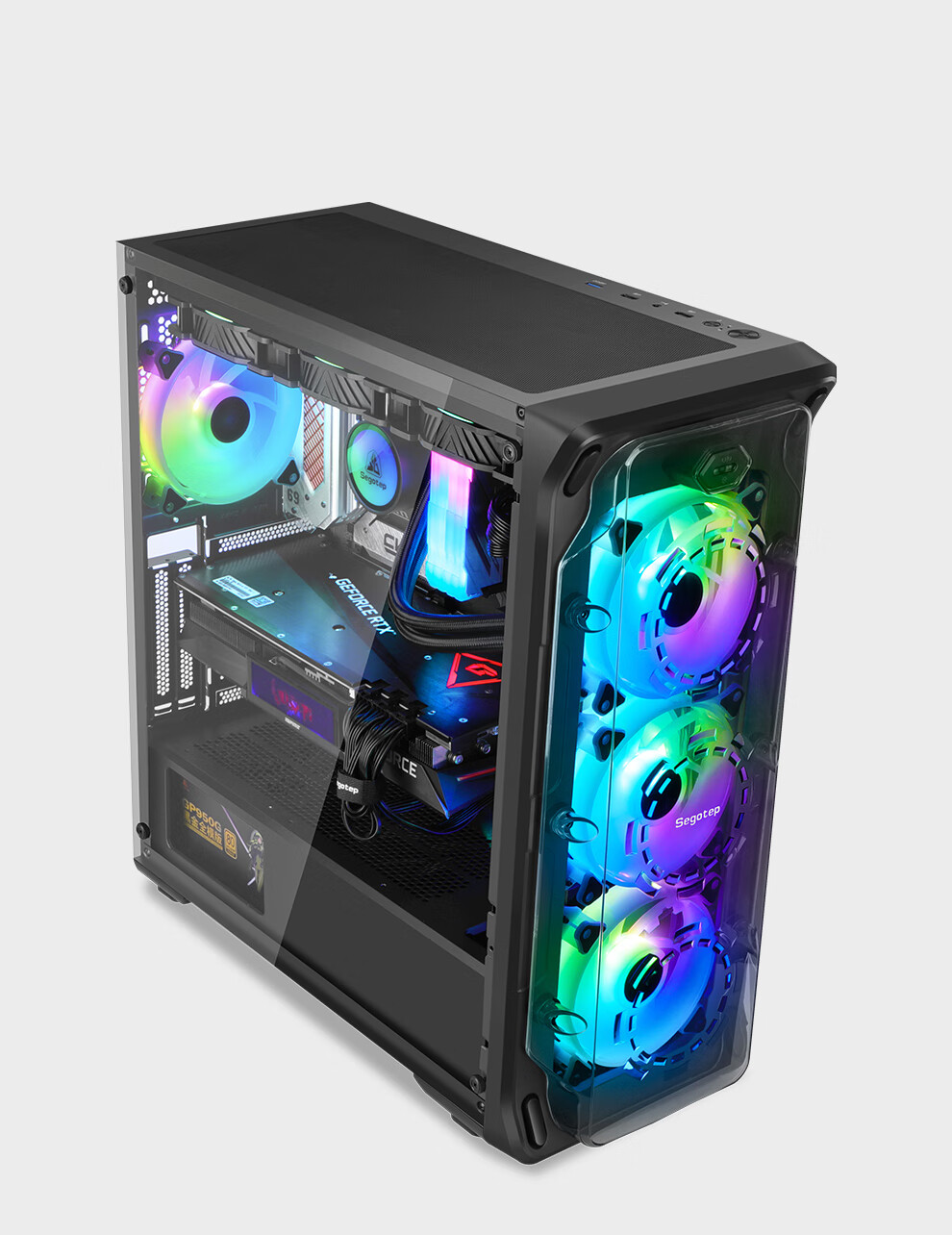 Segotep Anime Cabin 1 White Desktop Mini Case (Front Dedicated Figurine Position/MATX Motherboard Position/Synchronized Lighting Effects/360mm Water Cooling Position/Anime Desktop Computer Case) 20