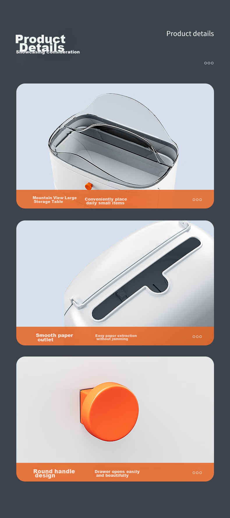 Jiabangshou Bathroom Toilet Paper Holder, No-Drill Wall-Mounted Tissue Box, Toilet Paper Rack, Bathroom Storage Item, Tissue Dispenser 8