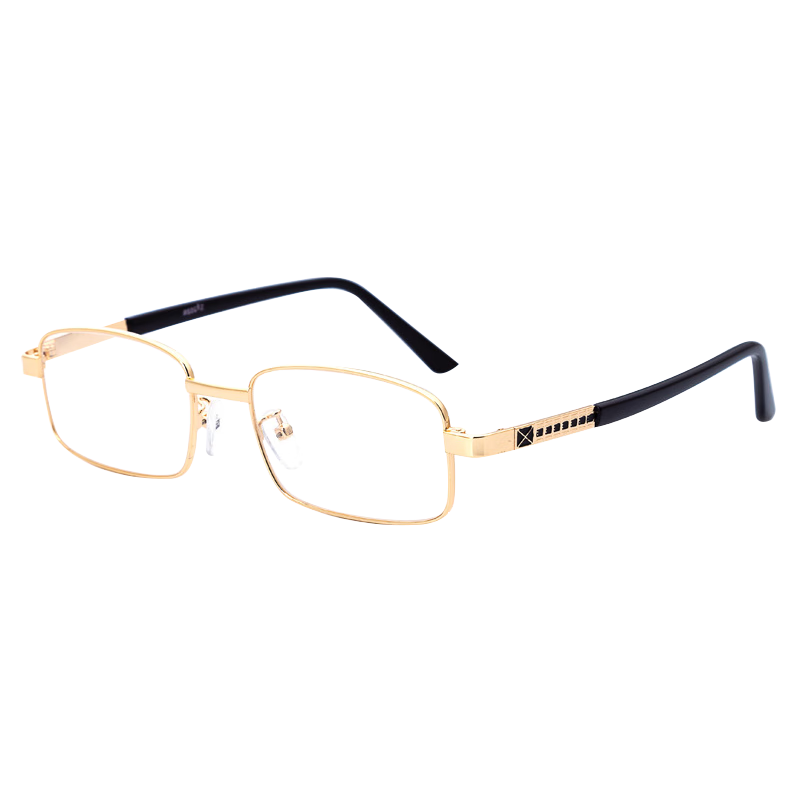 LESCA LUNETIER High-Quality Reading Glasses for Middle-Aged And Elderly Men And Women, High-Definition Presbyopic Glasses, Gold Frame with Glass Lenses, 250 Degrees