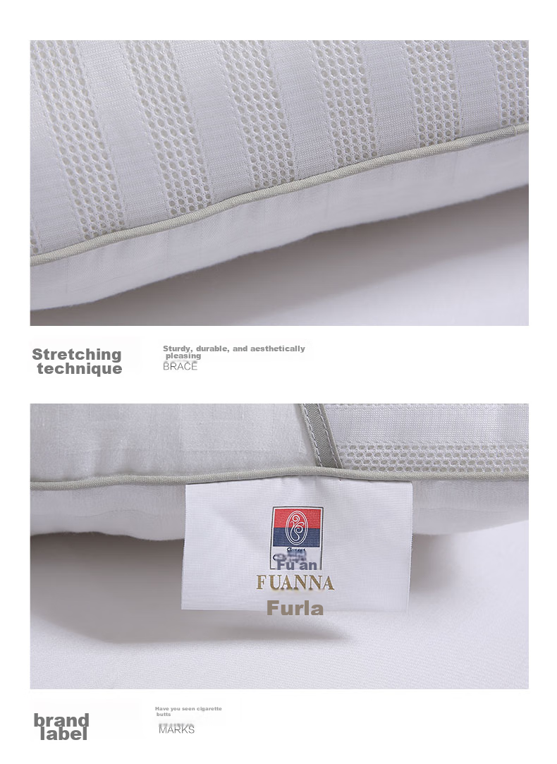 FUANNA Pillow, Tea-Scented Cassia Seed Cervical Pillow, Pure Cotton Antibacterial Herbal Pillow Core, Comfortable Sleeping Neck Support Pillow, Single Piece 74*48cm 15