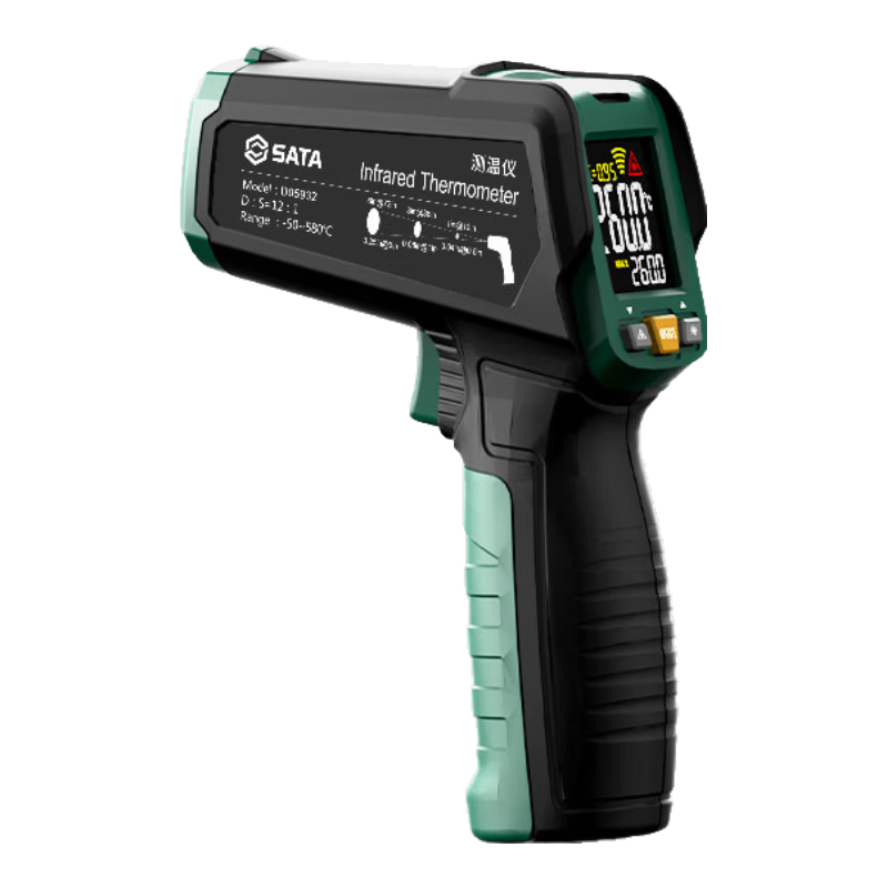 SATA Infrared Thermometer High-Precision Kitchen Baking Temperature Gun Industrial Oil Temperature Gun D05932