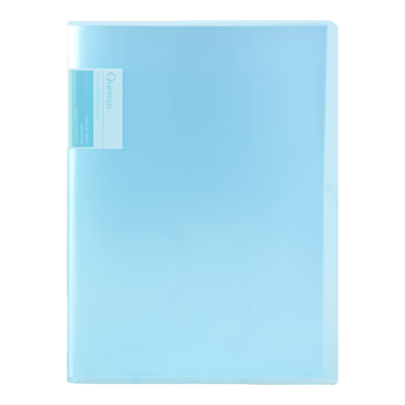 Deli A4/40-Page Document Folder with Pockets for Certificates, Pregnancy Checkup Organizer, Prenatal Report Holder, Sheet Music Folder 72556 Blue
