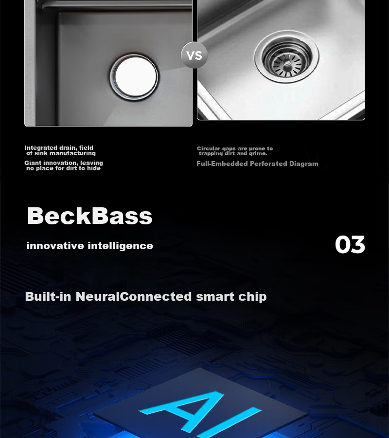 BEcbas Intelligent Garbage Disposal, Household Kitchen Waste Crusher, Automatic Power-Off F3plus 10