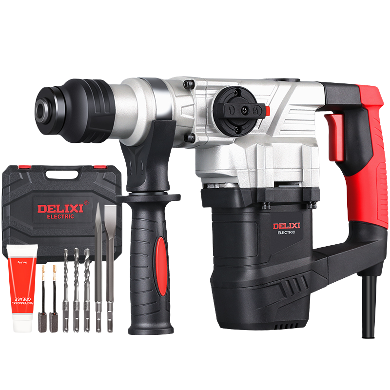 DELIXI ELECTRIC Multi-Function Electric Hammer Drill Heavy-Duty Concrete Industrial Grade 1050W