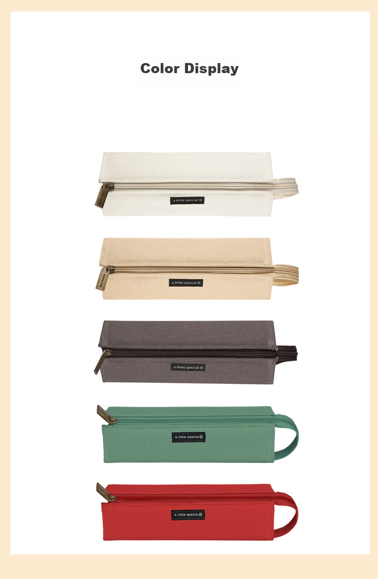 KOKUYO Yimi Xinpun Student Pencil Case Stationery Box, Stand-Up Desktop, Canvas + Polyester, Green, Medium Size, WSG-PCS22G 4