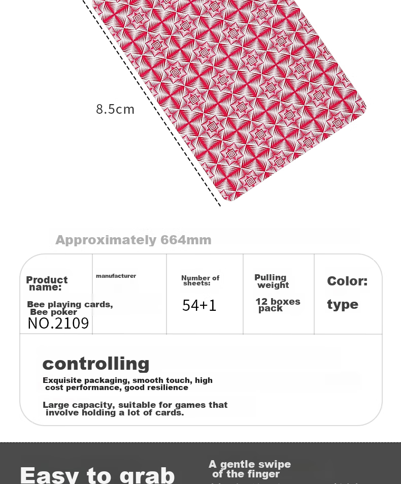 Binwang Poker Cards Premium Series High-Quality Durable Entertainment Playing Cards [12 Decks] 2109 4