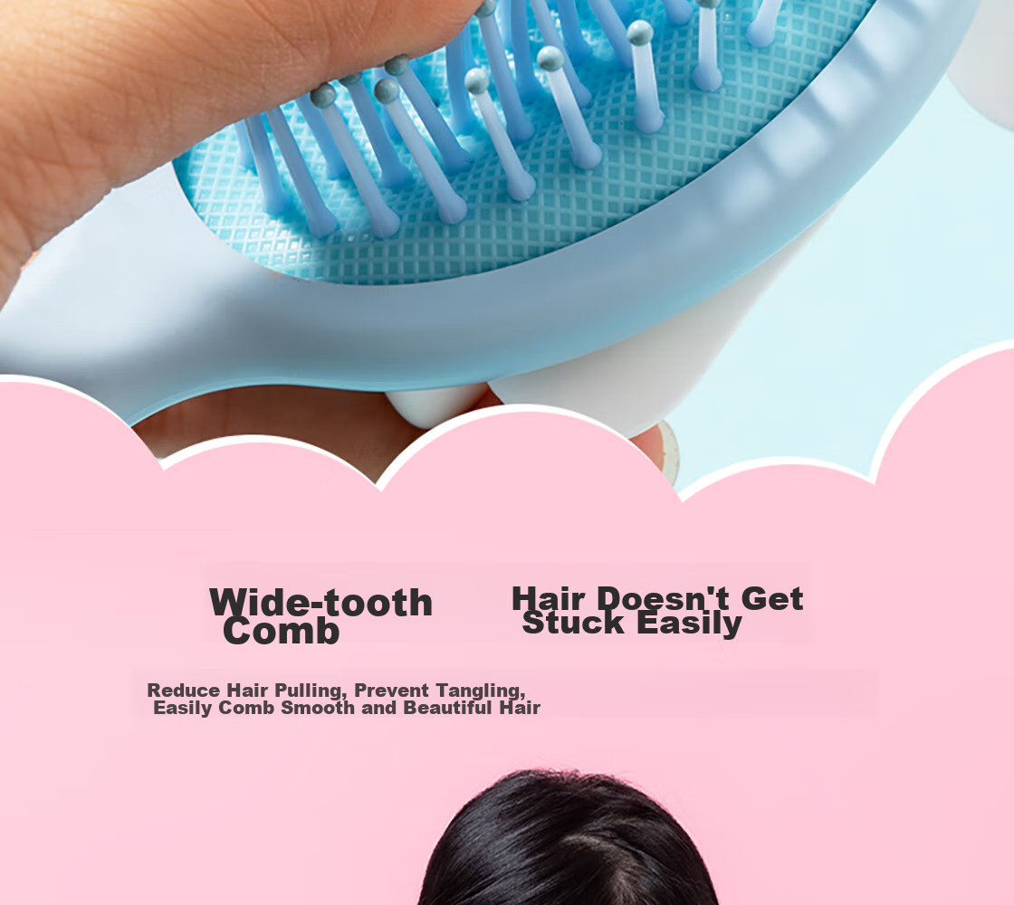 MINISO Sanrio 3D Massage Air Cushion Comb Hair Styling Paddle Brush Gift for Men And Women Kuromi 7