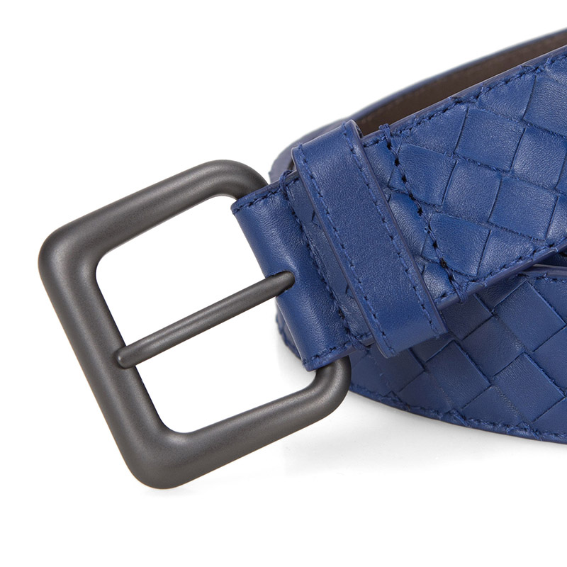 bottega veneta 宝缇嘉 男士深蓝色牛皮编织腰带 271932 v4650 4234