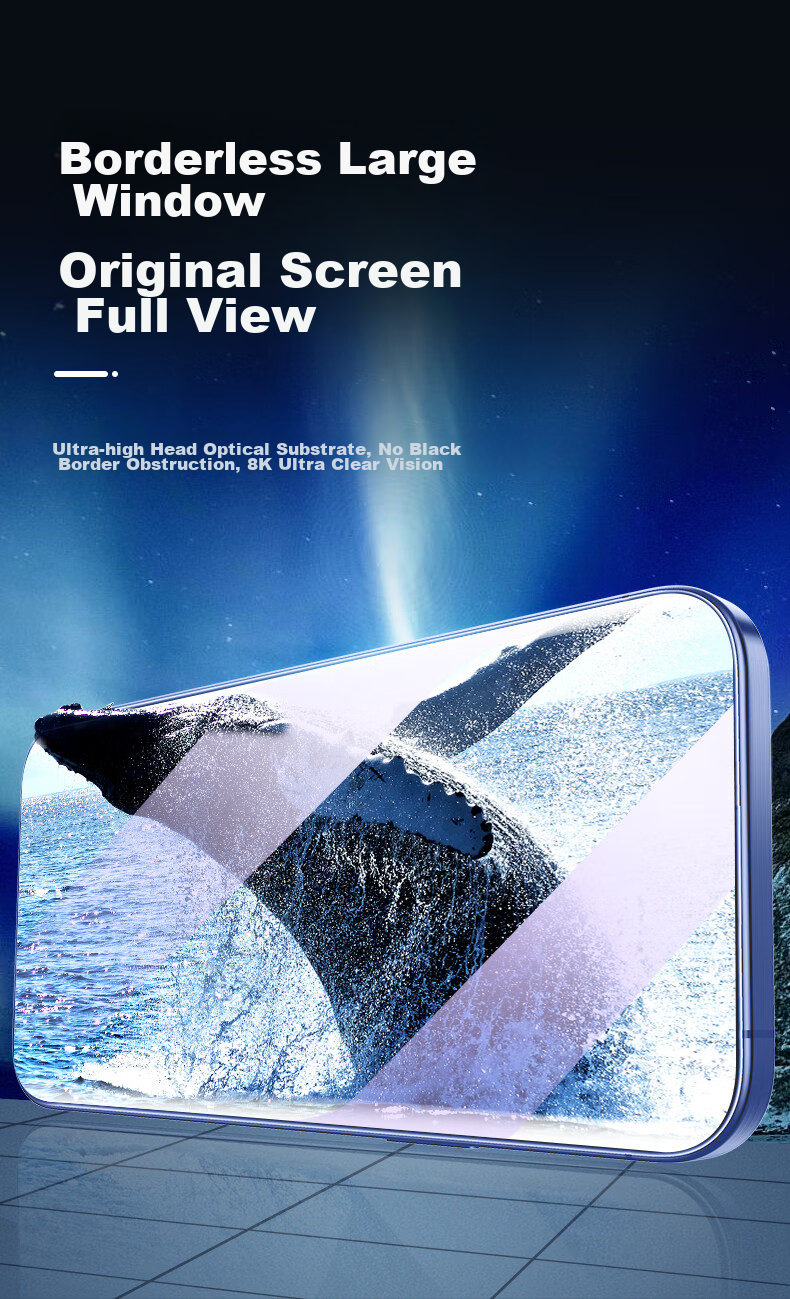 ESR Tempered Glass Screen Protector for IPhone 16 Plus, Apple 16 Plus Phone Film, Dust-Free Installation, Quick Application, HD Clear, Anti-Blue Light, Anti-Fingerprint, No Case Interference, Front Film for Mobile Phones 10